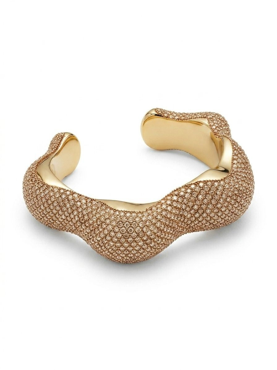 Gold cuff bracelet