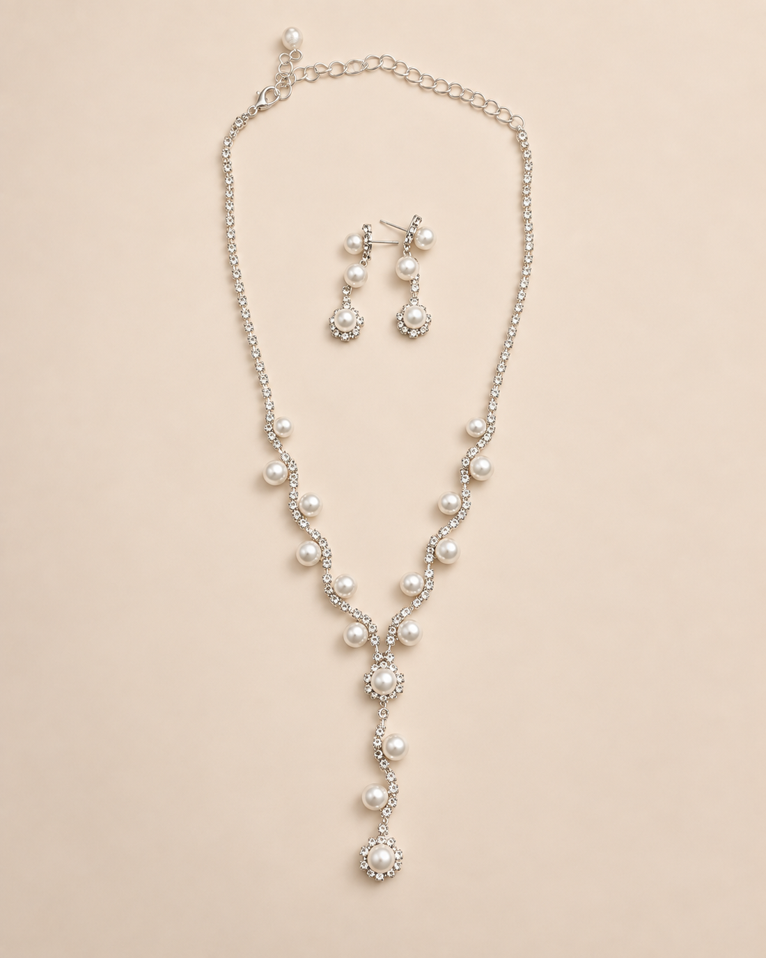 The Royal Bridal Pearl & Crystal Set