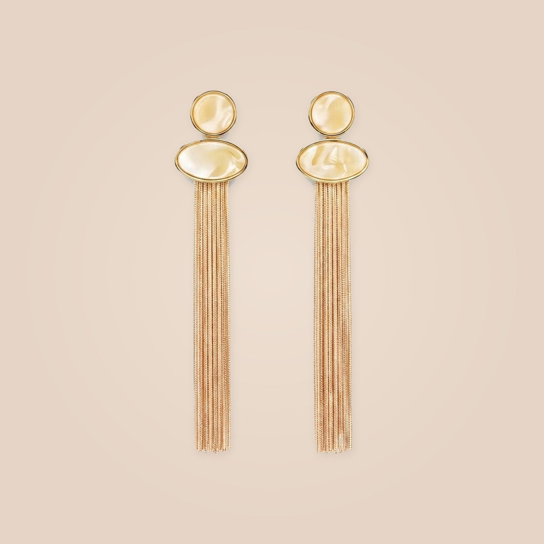 The Golden Cascade Resin Earrings