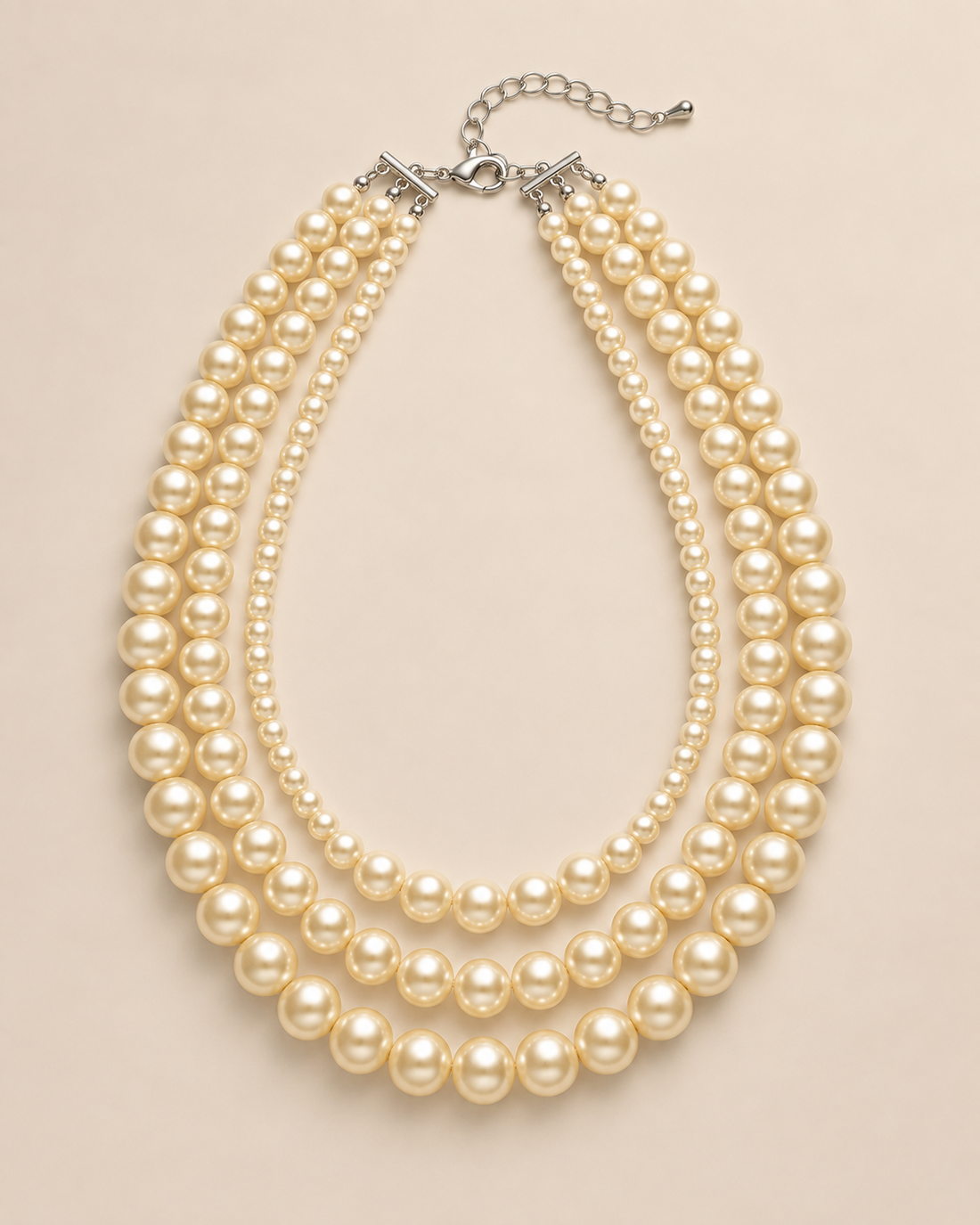 Timeless Elegance Layered Pearl Collar