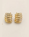 Gold Leaf Hoop Earrings