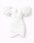 Ruffled Dress — White