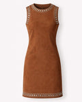 Brown Suede Dress