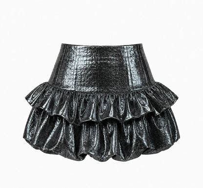 Metallic Bubble Skirt