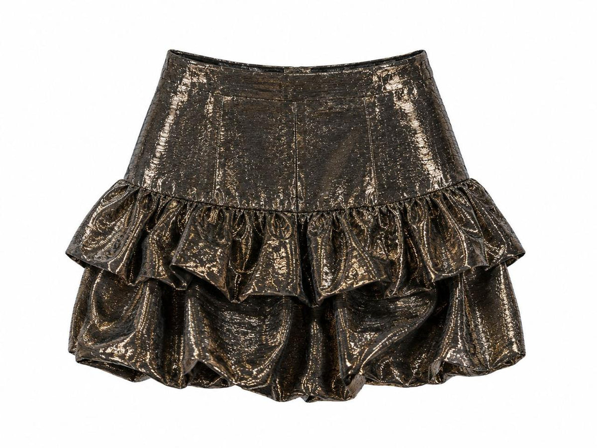 Metallic Bubble Skirt