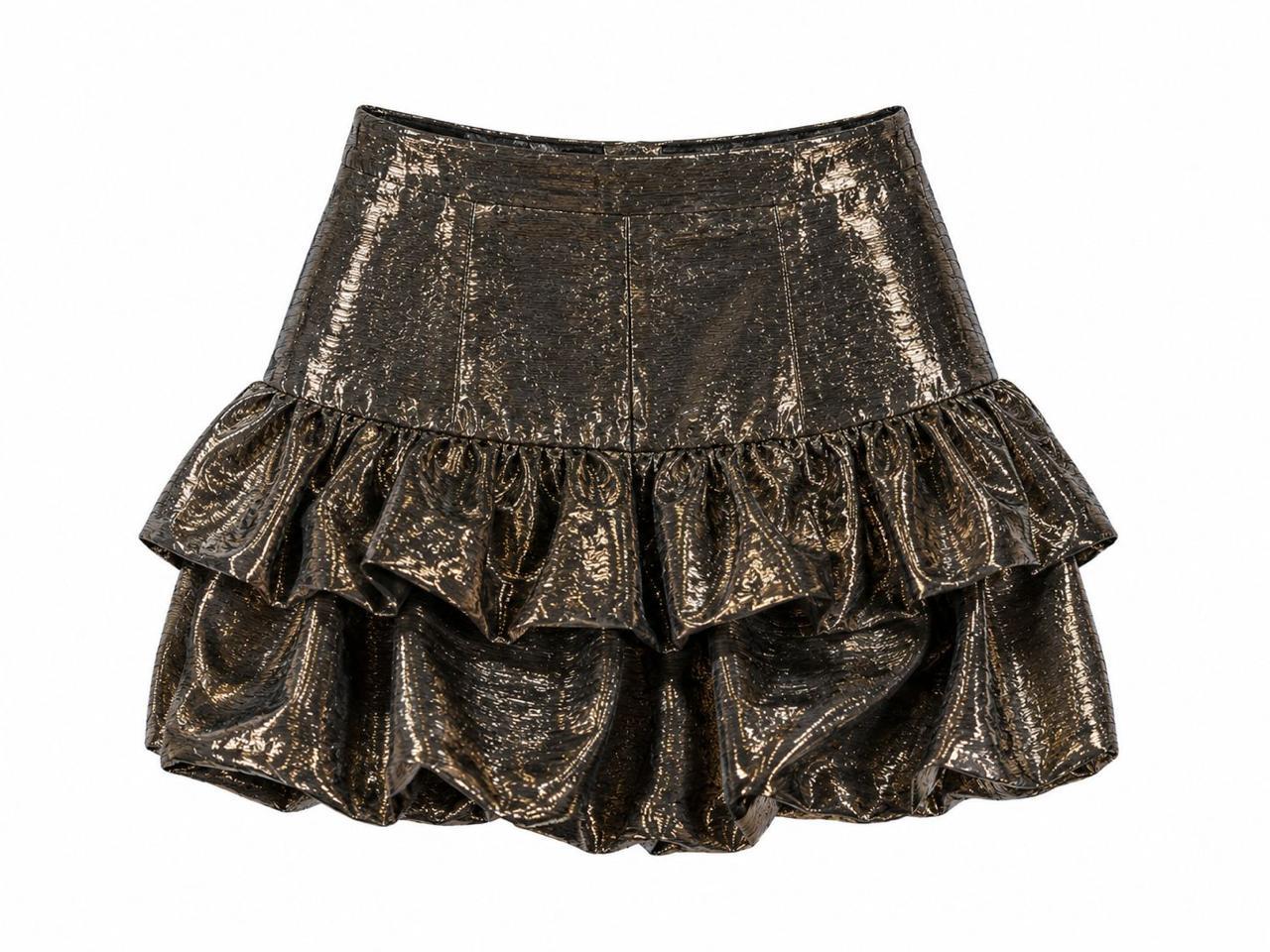 Metallic Bubble Skirt