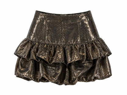 Metallic Bubble Skirt