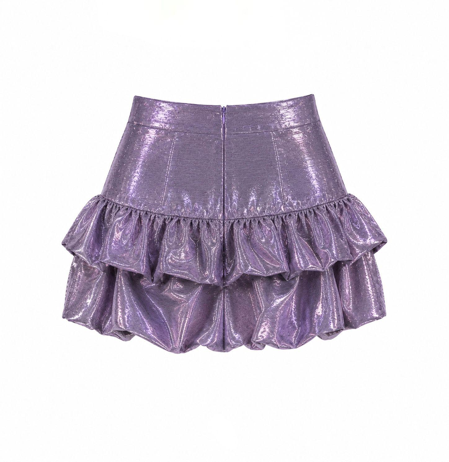 Metallic Bubble Skirt