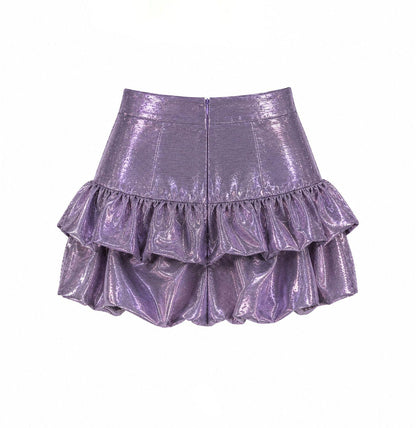 Metallic Bubble Skirt