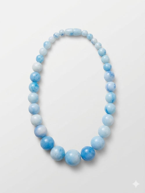 Aqua beaded necklace
