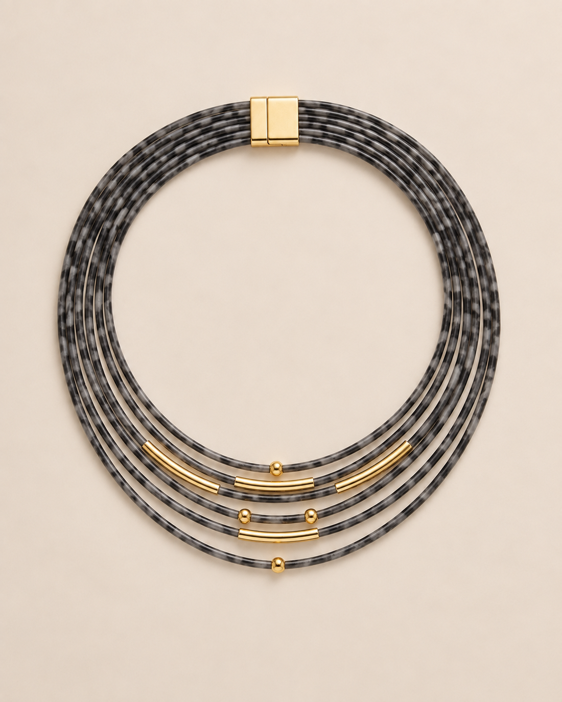 Black Beaded Necklace