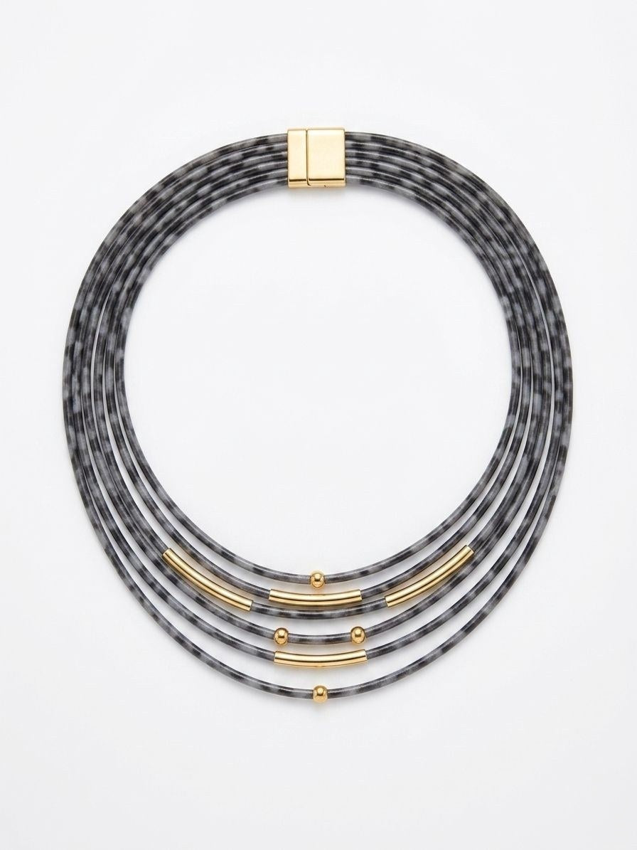 Black Beaded Necklace