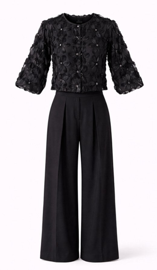Black Jacket ballon with flowers
