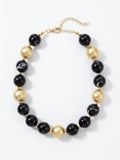 Black & Gold Ball Necklace