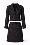 Crystal-Trim Skirt— Black