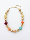 Burgundy beaded necklace