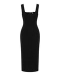 Corset midi dress Black