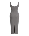 Corset midi dress Grey