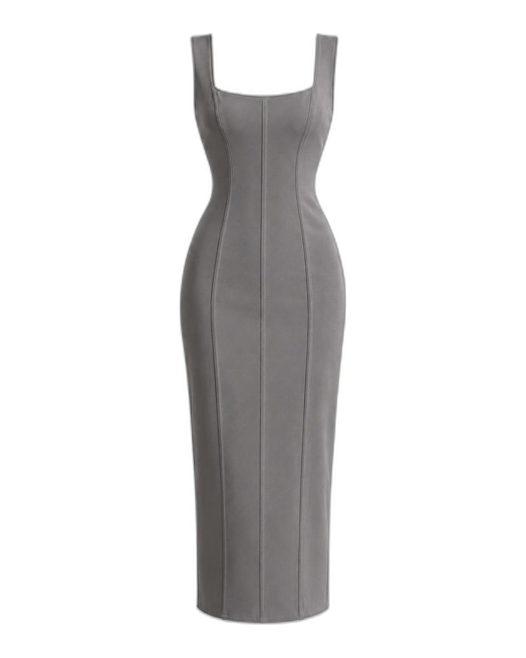 Corset midi dress Grey back