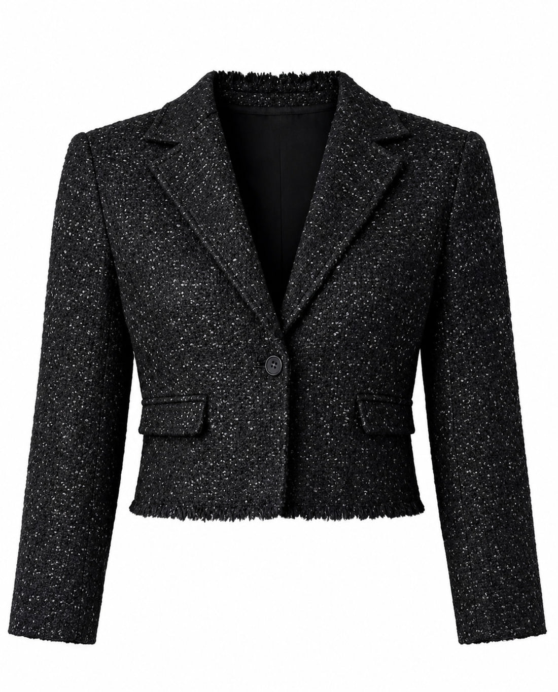 Crystal-Trim Jacket— Black
