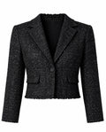Crystal-Trim Jacket— Black