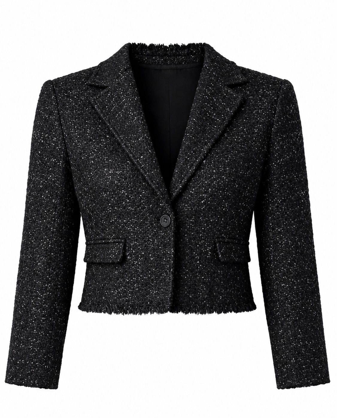 Crystal-Trim Jacket— Black