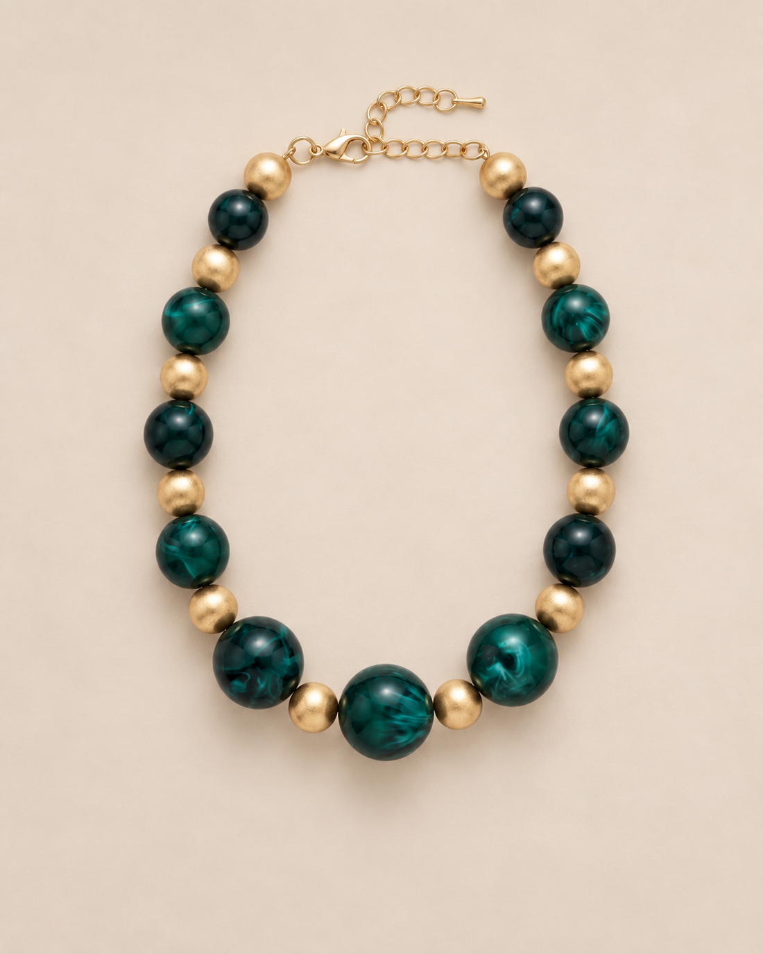 The Emerald Gilded Statement Necklace