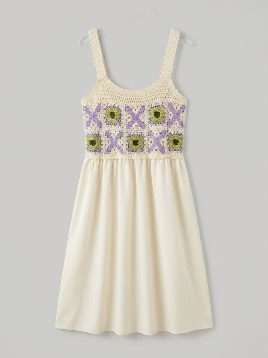 Crochet Dress — Beige