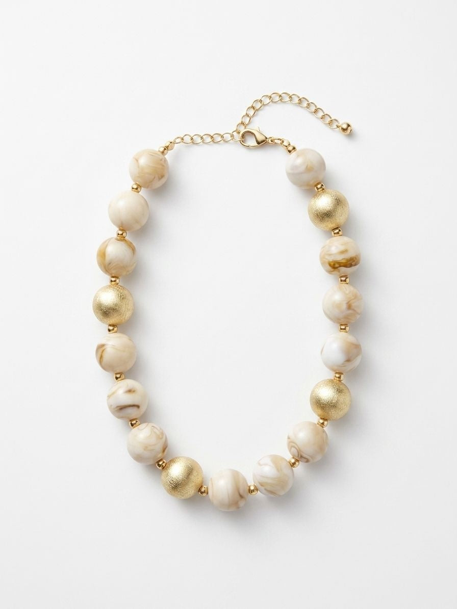 Gold Pearl Necklace