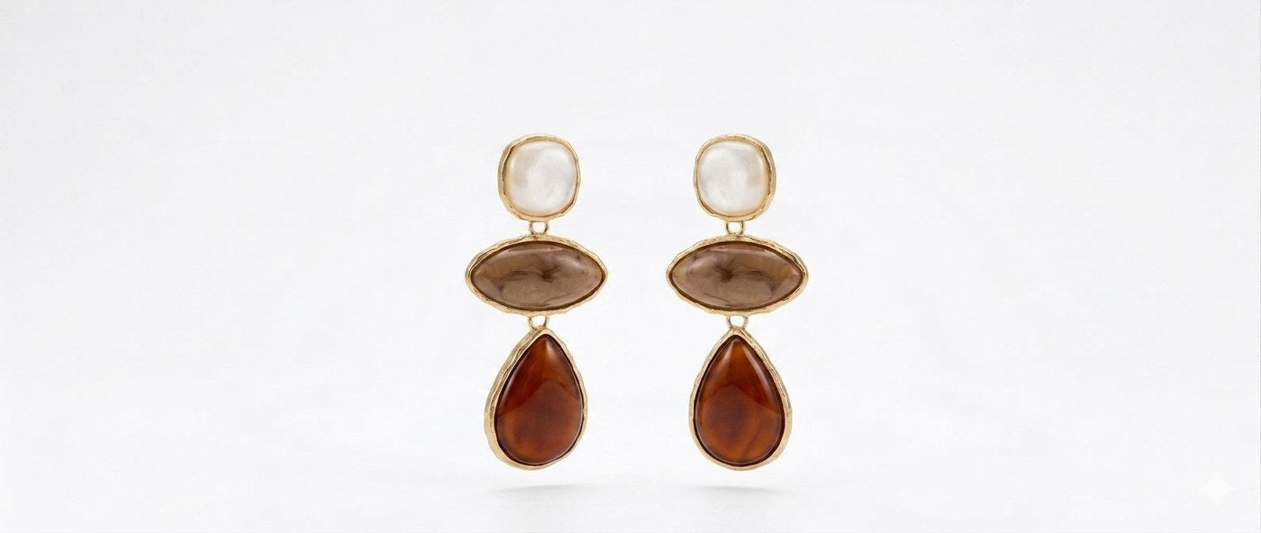 Garnet chandelier earrings