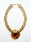 Gold Beaded Statement Necklace