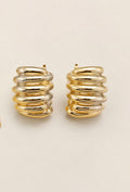 Gold leaf/hoop earrings