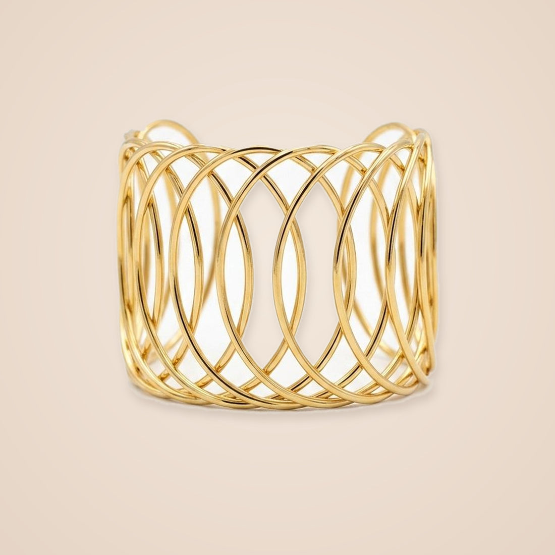 Gold Open Cuff Bangle