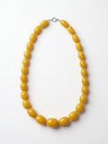 Yellow Oval-Bead Necklace
