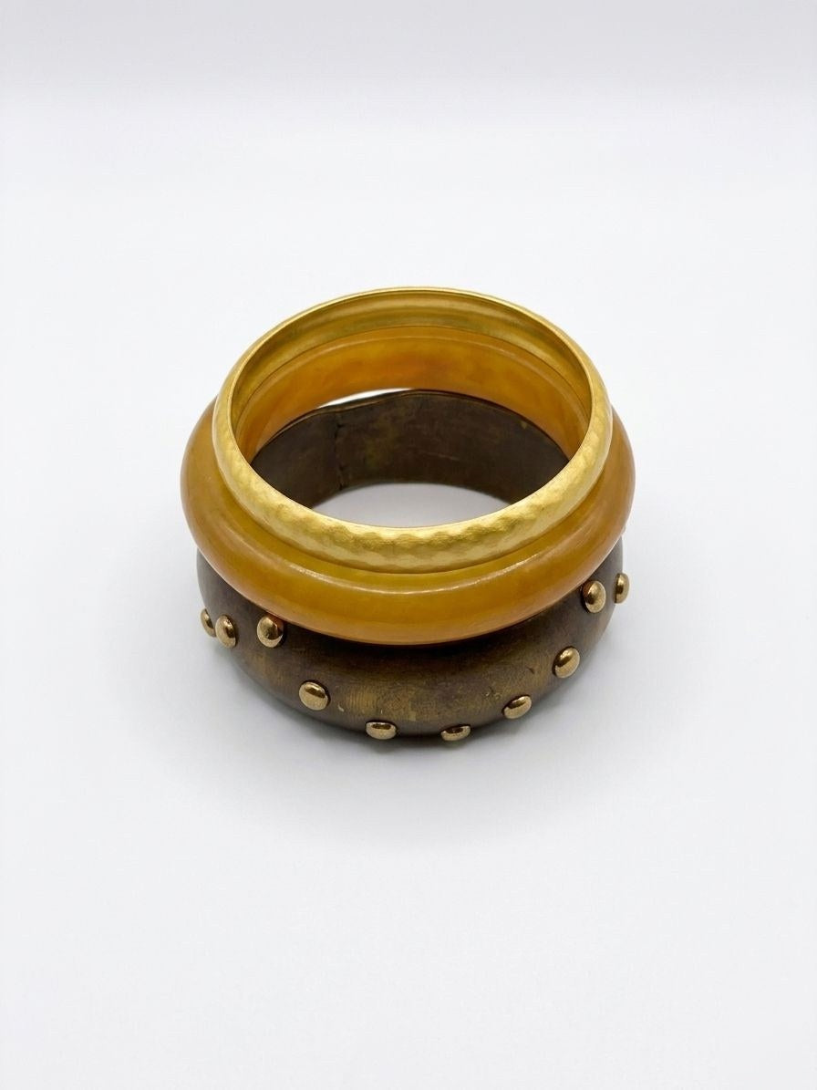 Gold Textured Bangle