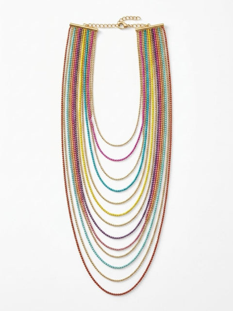 Layered Mixed-Chain Necklace
