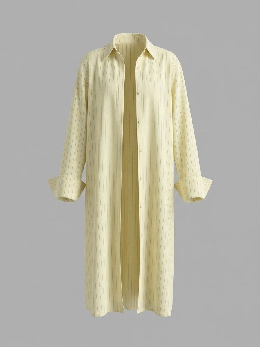 Long Shirt Dress — Yellow