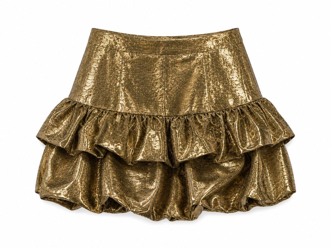 Metallic Bubble Skirt