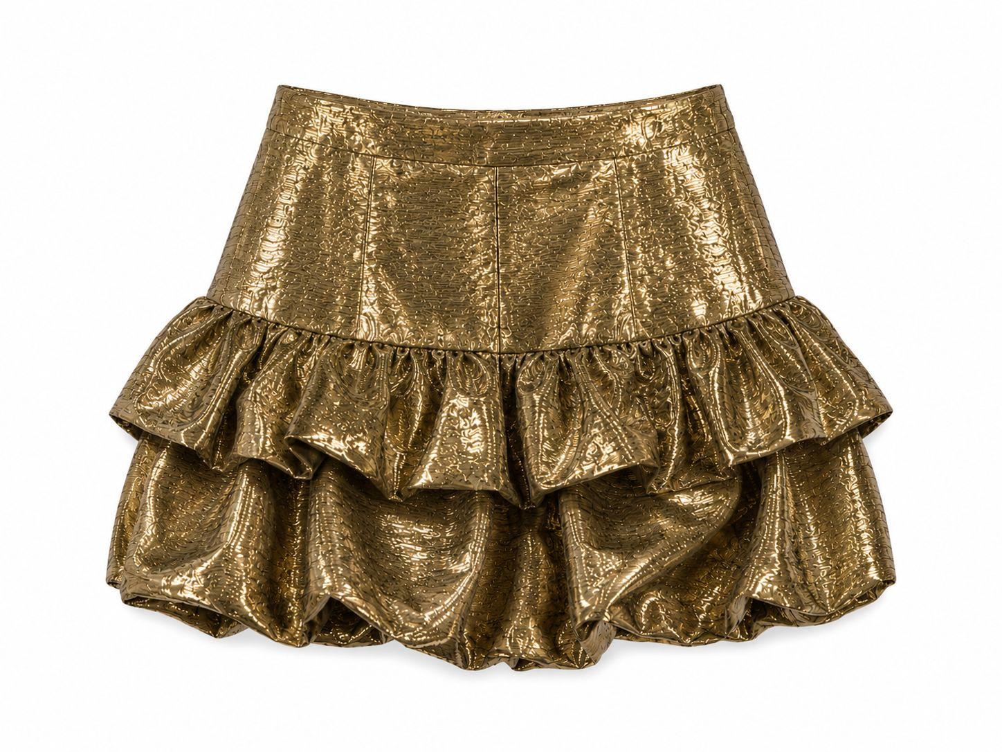 Metallic Bubble Skirt