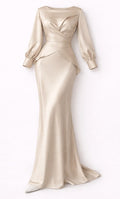 Modest set satin — Plus size