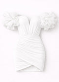 Ruffled white dress  back