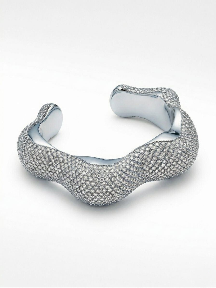 Silver Textured Cuff