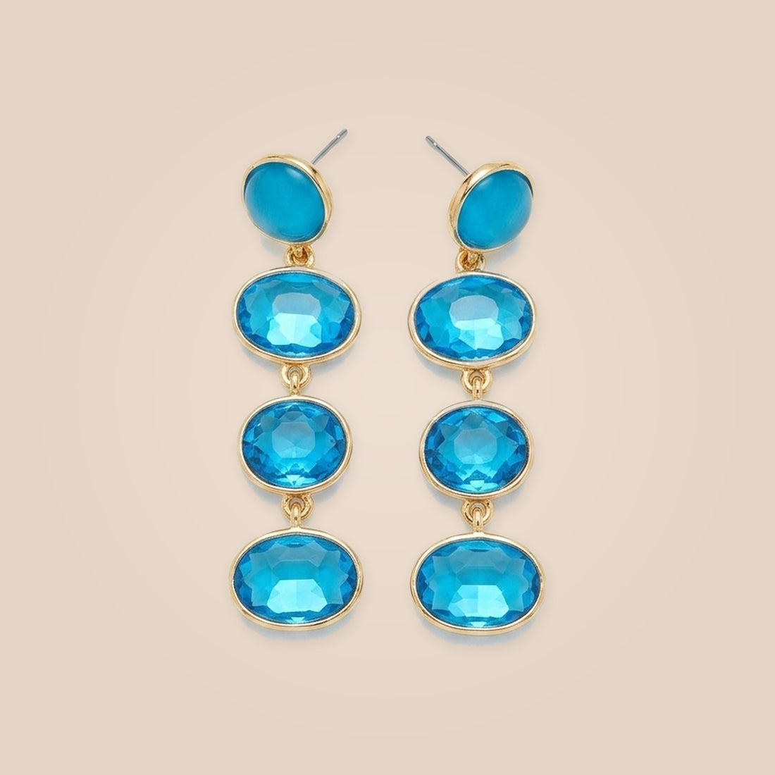 The Turquoise Lagoon Crystal Drop Earrings