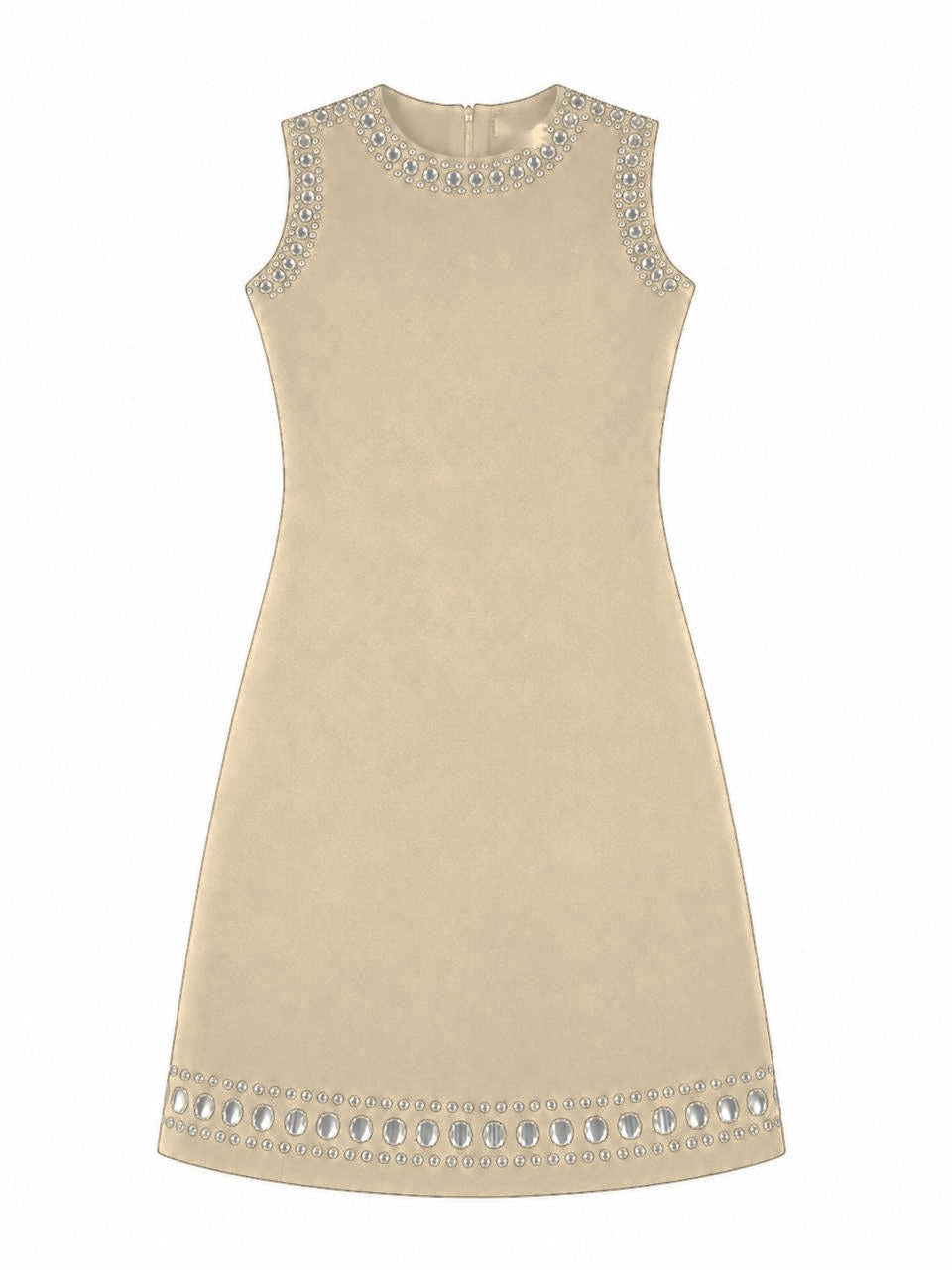 Beige Suede Dress